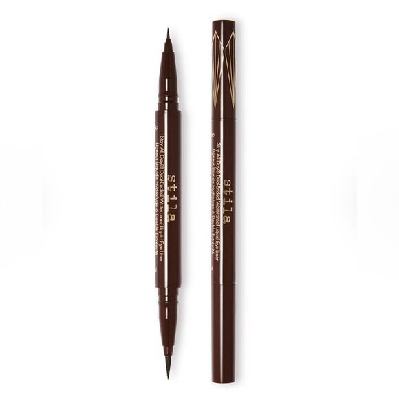 NWT- STILA- Stay All Day Dual-Ended Waterproof Liquid Eyeliner- “DARK BROWN” - Picture 1 of 10